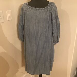 Ladies Chambray Denim Dress- Large